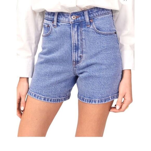ABERCROMBIE AND FITCH High Rise Dad Short size 35 - Picture 1 of 3